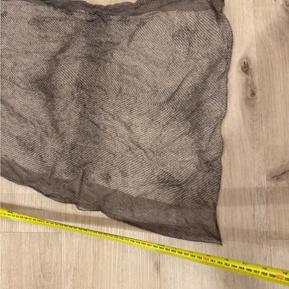 Vintage Ellen Tracy Brown Rectangular Wrap Scarf … - image 6